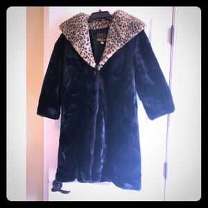 Small faux fur jacket Leopard print